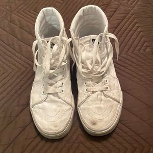 White Vans high top - men’s 5.5 / women’s 7.0